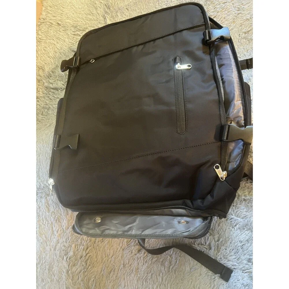 Hiking/BackPack With USB 18x13x6” Multi Compartments Heavy Duty Black Book bag
